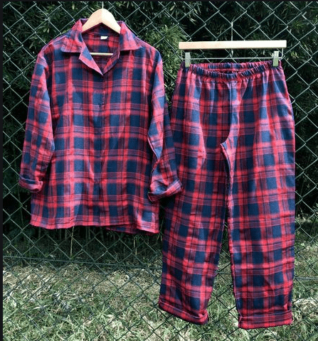 Tecido flanelado xadrez vermelho/preto