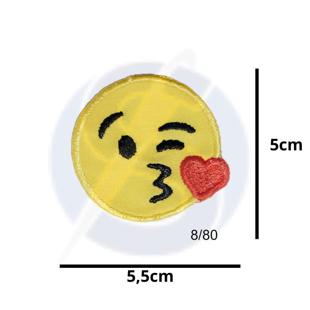 Aplique Termocolante Emoji Beijo 