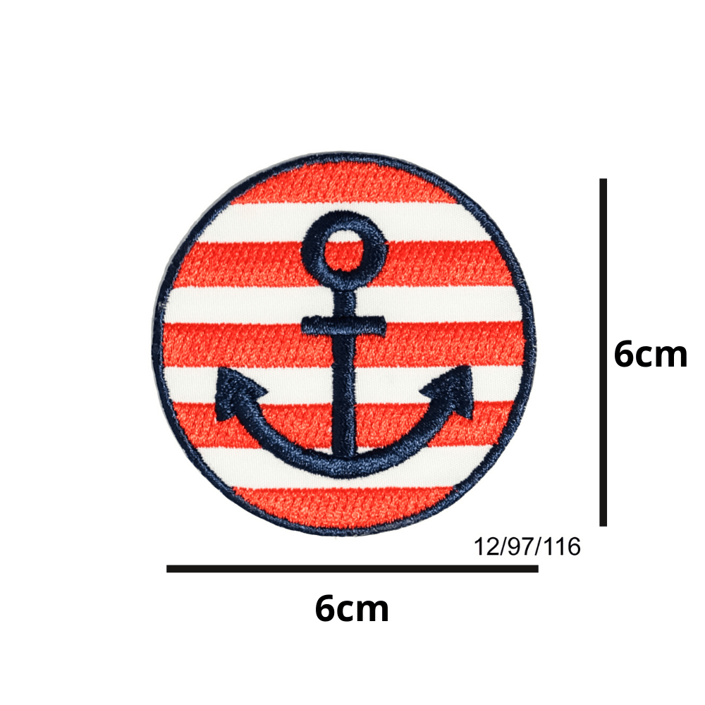Aplique Termocolante Emblema Naval Âncora 