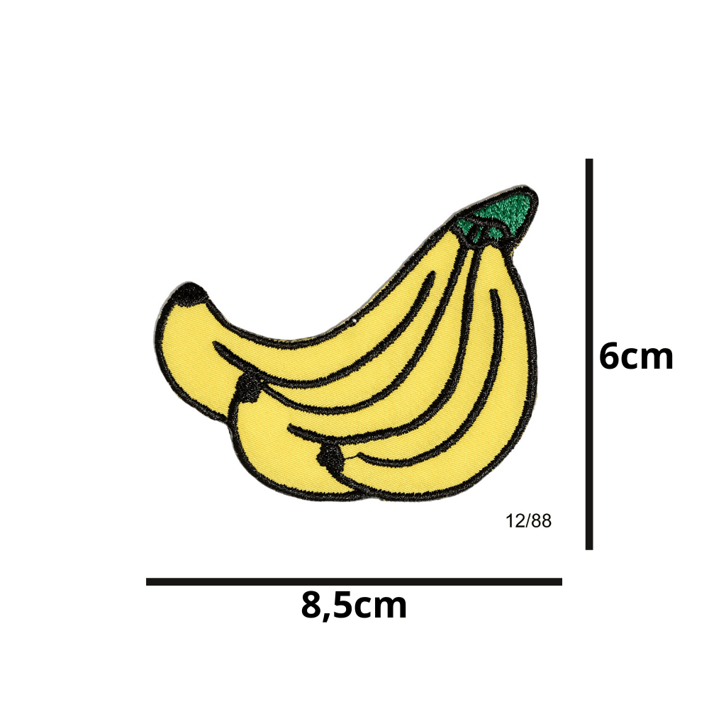 Aplique Termocolante Cacho de Bananas 3 Unidades Ref:12/88