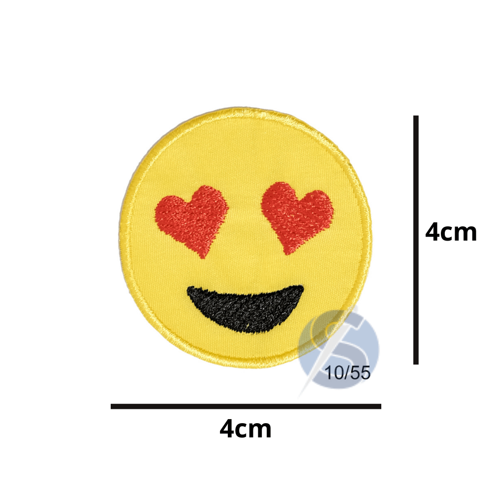 Aplique Termocolante Emoji Apaixonado 3 Unidades Ref:10/55p