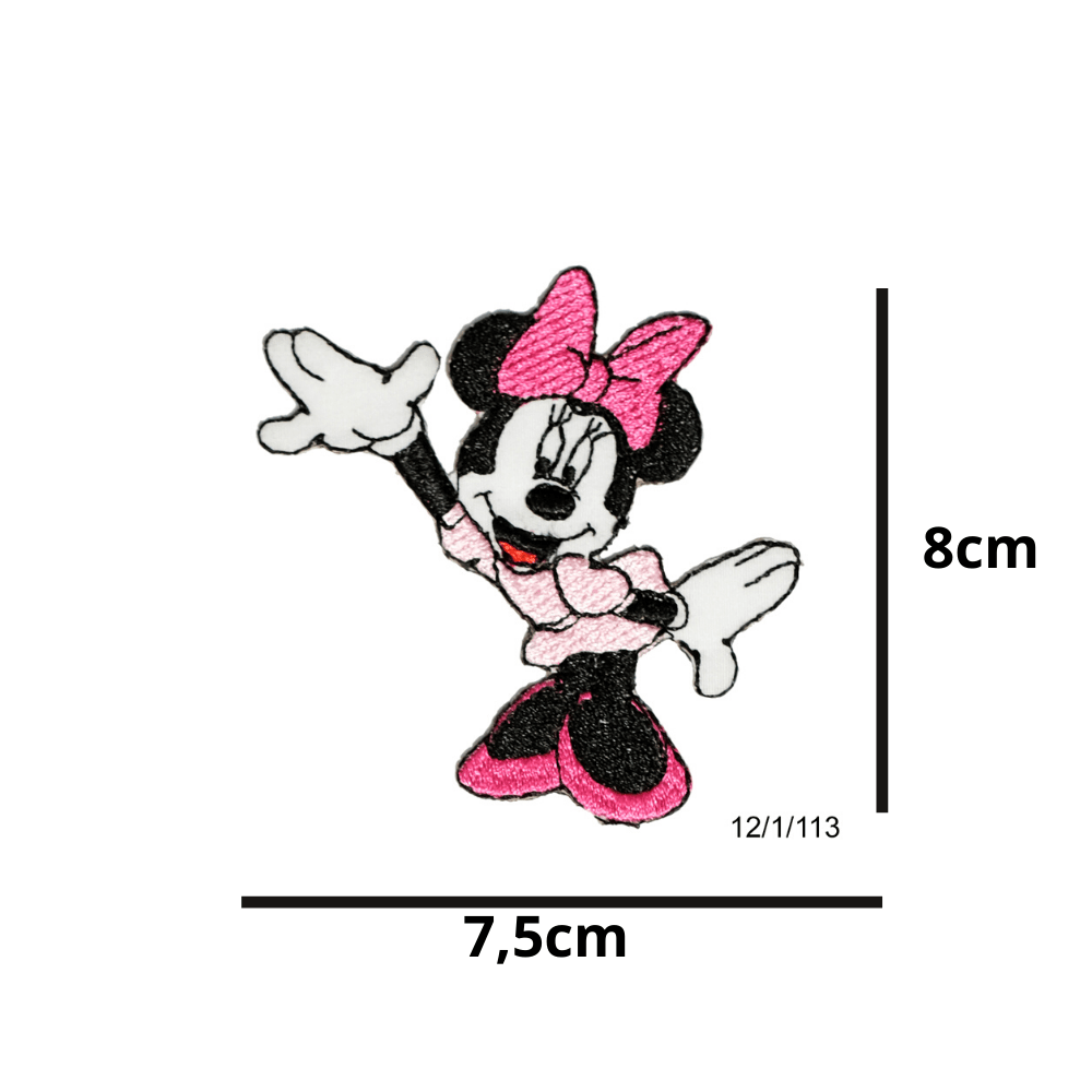 Aplique Termocolante Minnie Mouse Rosa 3 Unidades Ref:12/1/113