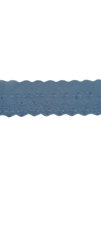 Bordado Inglês Azul 394254.00538 8,0 Cm x 13,70 metros