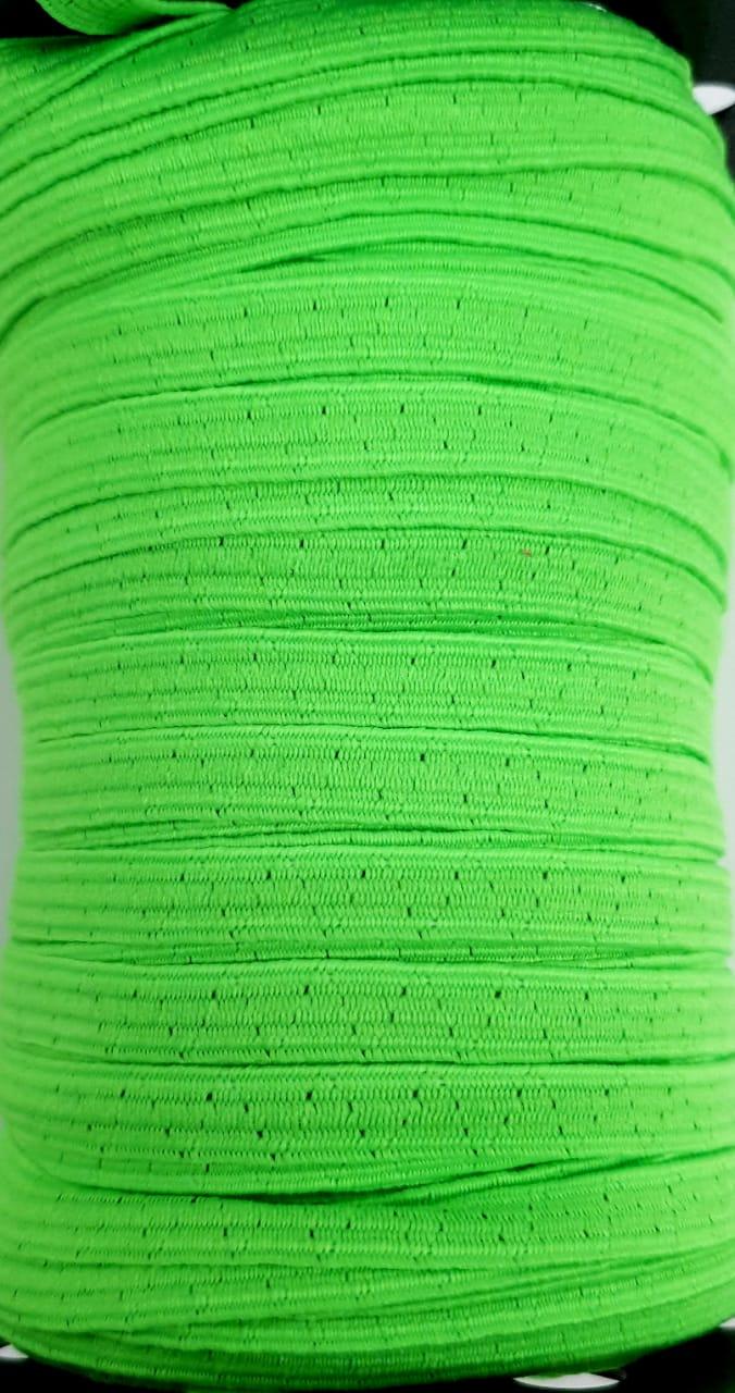 Elástico Chato 6mm Verde Neon 10 Metros