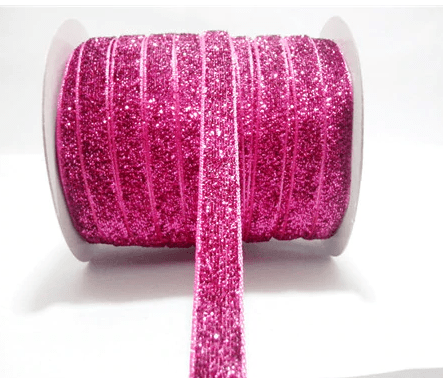 Fita Glitter Rosa Pink 20 mm 10 Metros