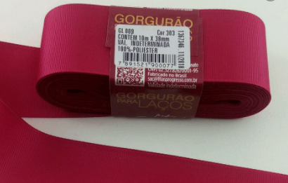 Fita Gorgurão Progresso Para Laços Pink 38mm