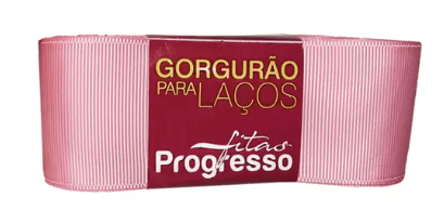 Fita Gorgurão Progresso Para Laços Rosa Escuro 38mm