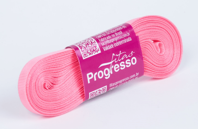 Fita Gorgurão Progresso Rosa Pétala  7mm