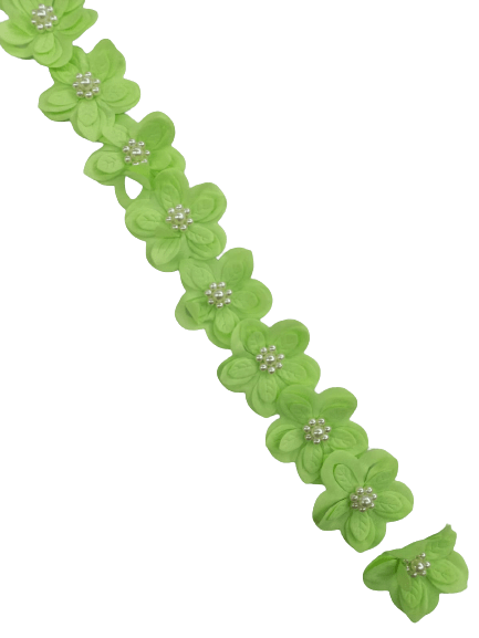 Guipir Flor com Pérola no Meio - Verde