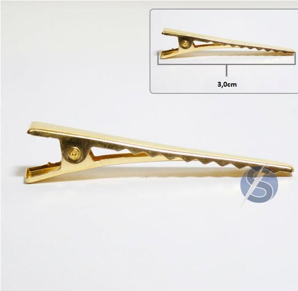Bico de Pato Dourado Metal Dúzia 3 cm 