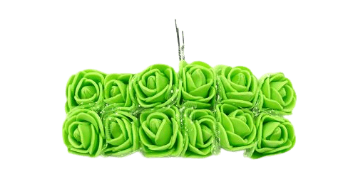 Rosinha EVA Verde com Tule Macinho com 12 Unidades