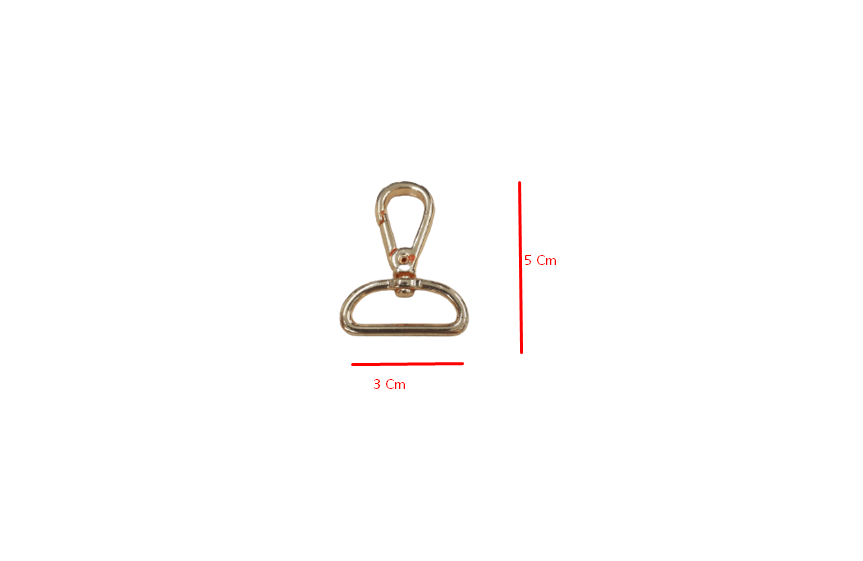 Chaveiro Mosquetão para Bolsa Dourado 4,0 cm Ref:93/30