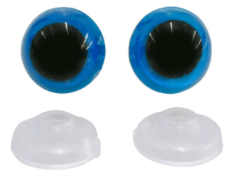Olho Azul com Trava 9 mm  6 pares