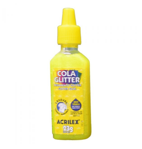 Cola Glitter Acrilex 102 Amarelo Limão 23gr