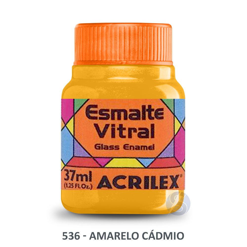 Esmalte Vitral 536 Amarelo Cádmio Acrilex 37ml 