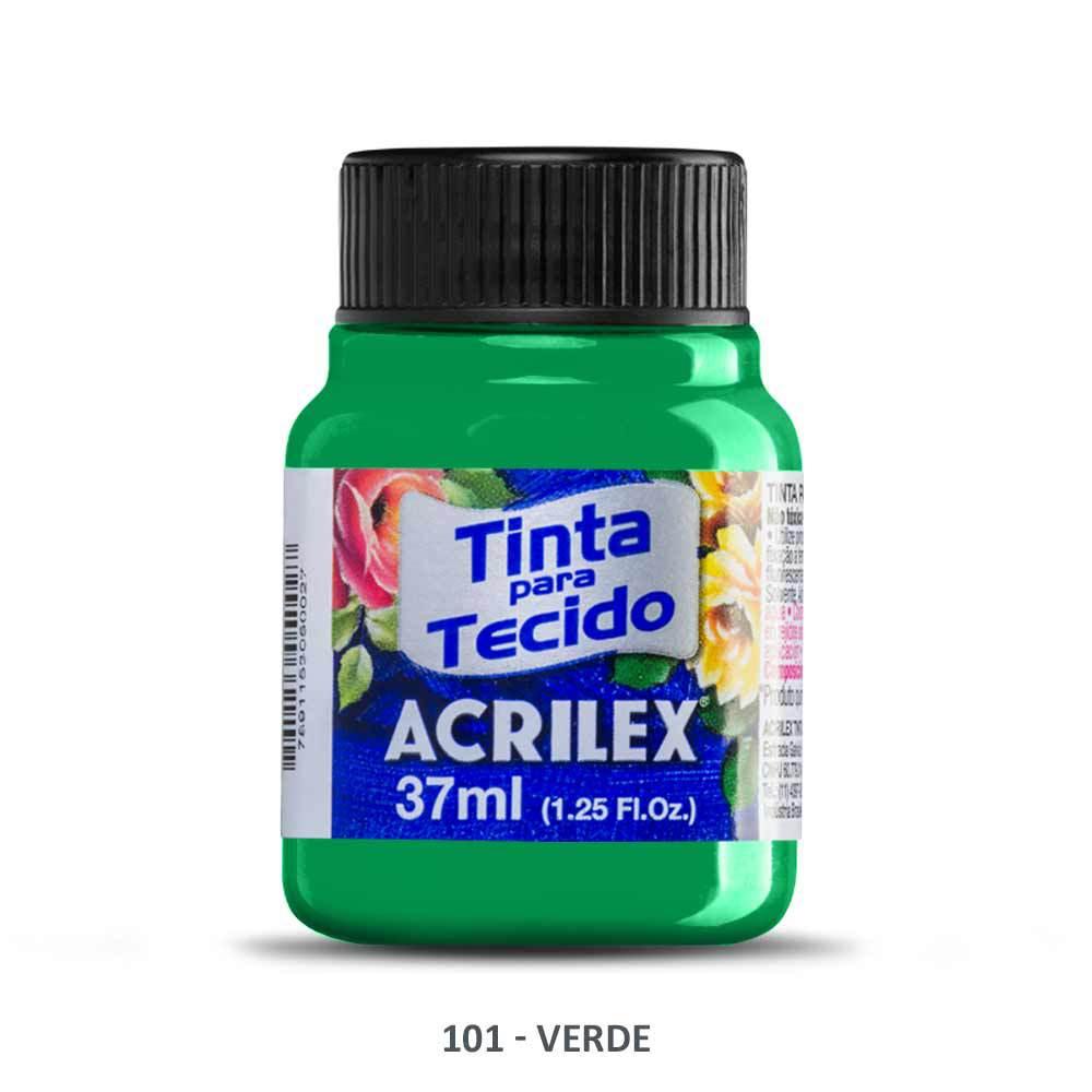 Tinta Acrilex para Tecido Fluorescente 101 Verde 37ml