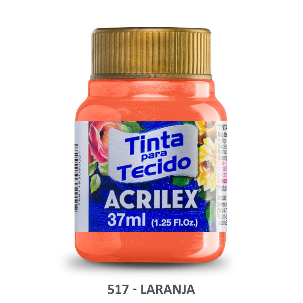 Tinta Acrilex para Tecido Metálica 517 Laranja 37ml