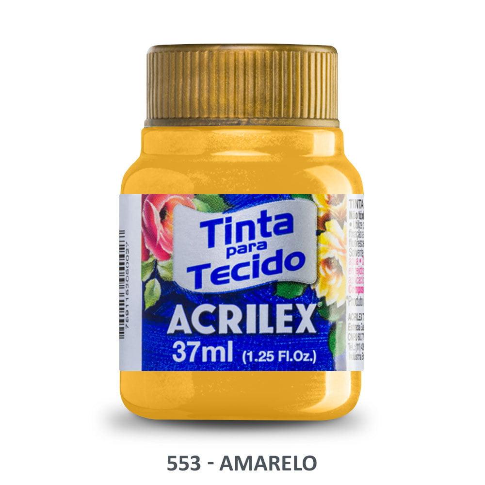 Tinta Acrilex para Tecido Metálica 553 Amarelo 37ml