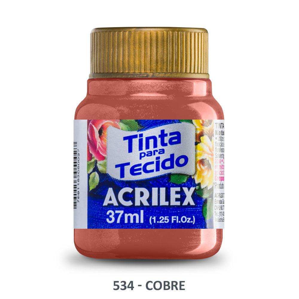 Tinta Acrilex para Tecido Metálica 534 Cobre 37ml