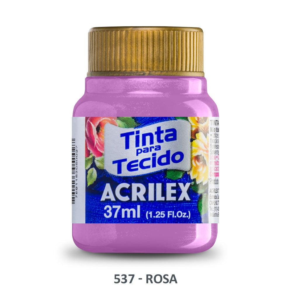 Tinta Acrilex para Tecido Metálica 537 Rosa 37ml
