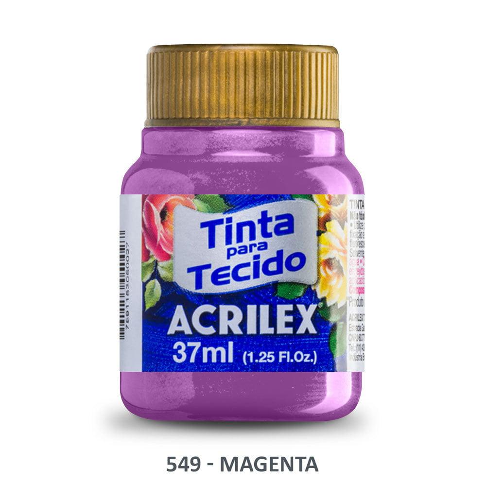 Tinta Acrilex para Tecido Metálica 549 Magenta 37ml
