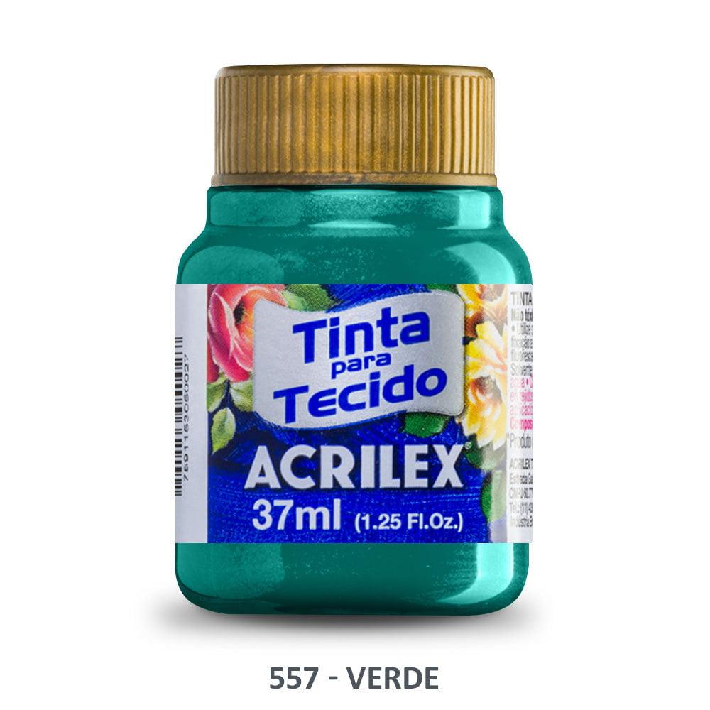 Tinta Acrilex para Tecido Metálica 557 Verde 37ml