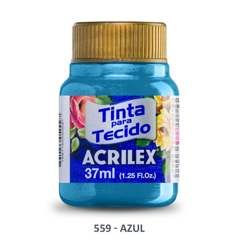 Tinta Acrilex para Tecido Metálica 559 Azul 37ml