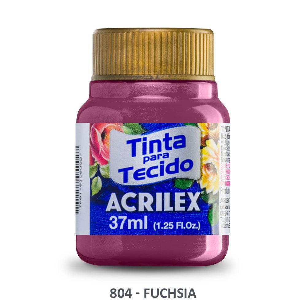 Tinta Acrilex para Tecido Metálica 804 Fuchsia 37ml
