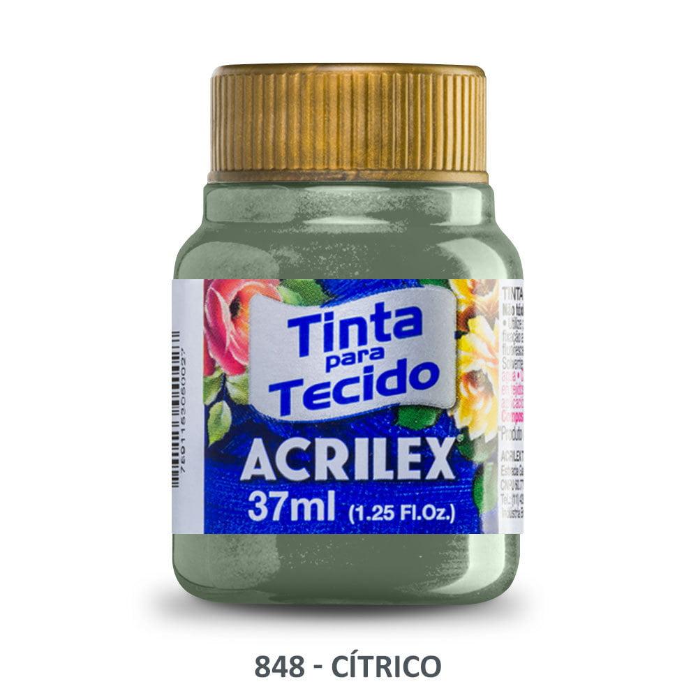 Tinta Acrilex para Tecido Metálica 848 Cítrico 37ml