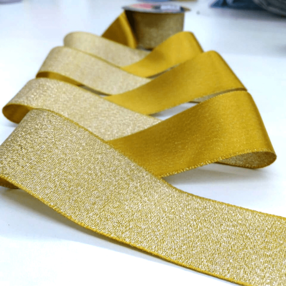 Fita Decorativa Dourado Golden 38mm