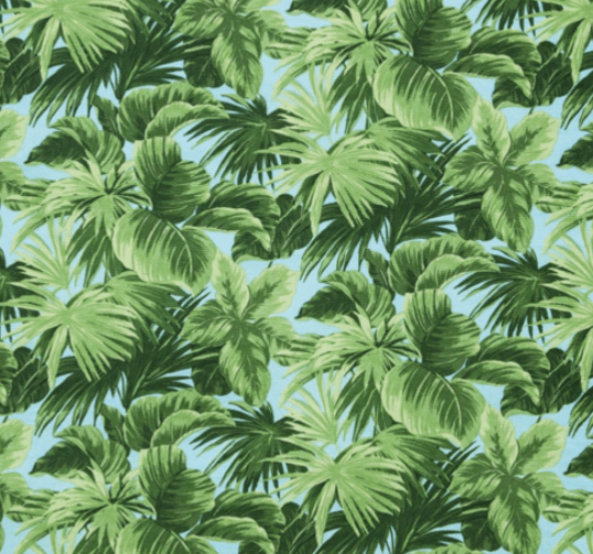 Tecido Impermeável Belize Azul Folhas