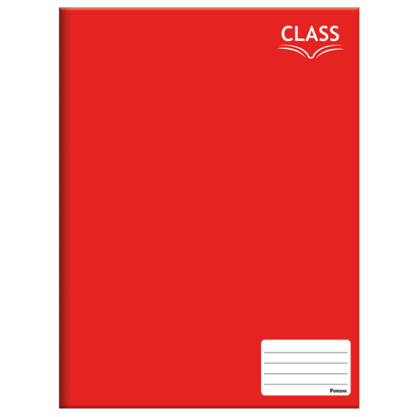 Caderno Brochura Capa Dura Vermelho 48 Folhas