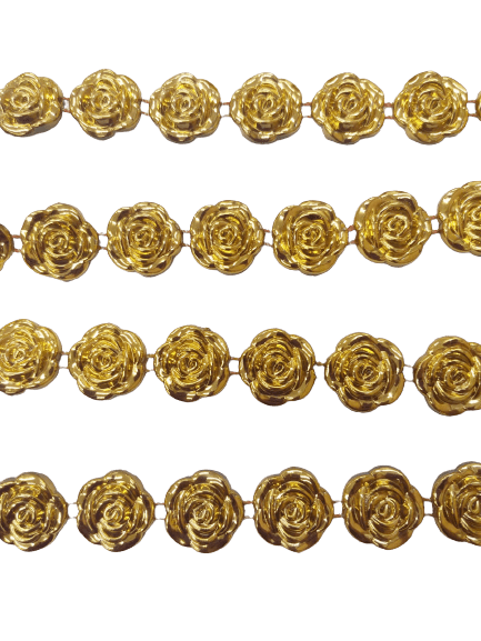 Aljofre Dourado Rosas 15 mm