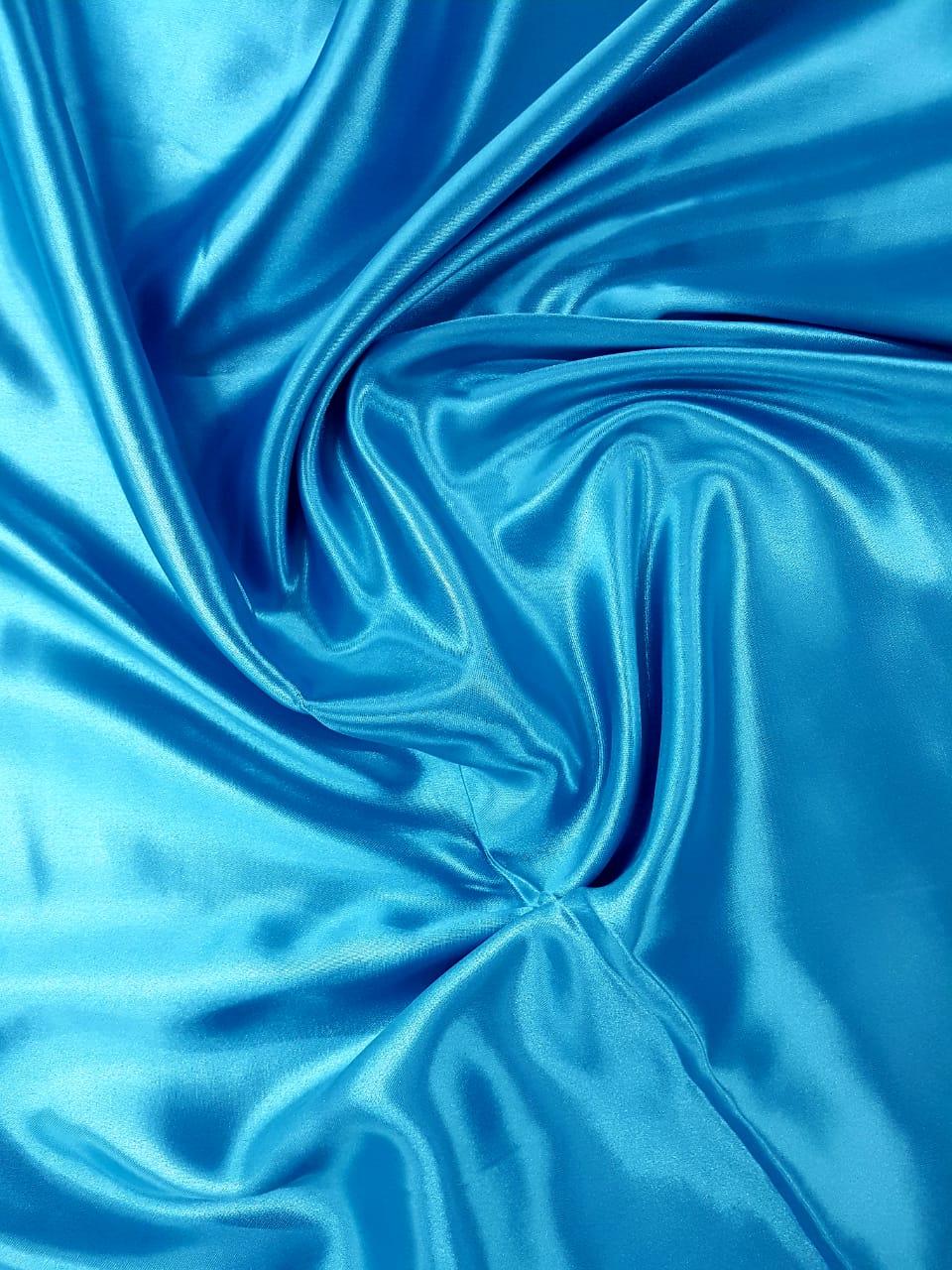 Tecido Cetim Azul Turquesa