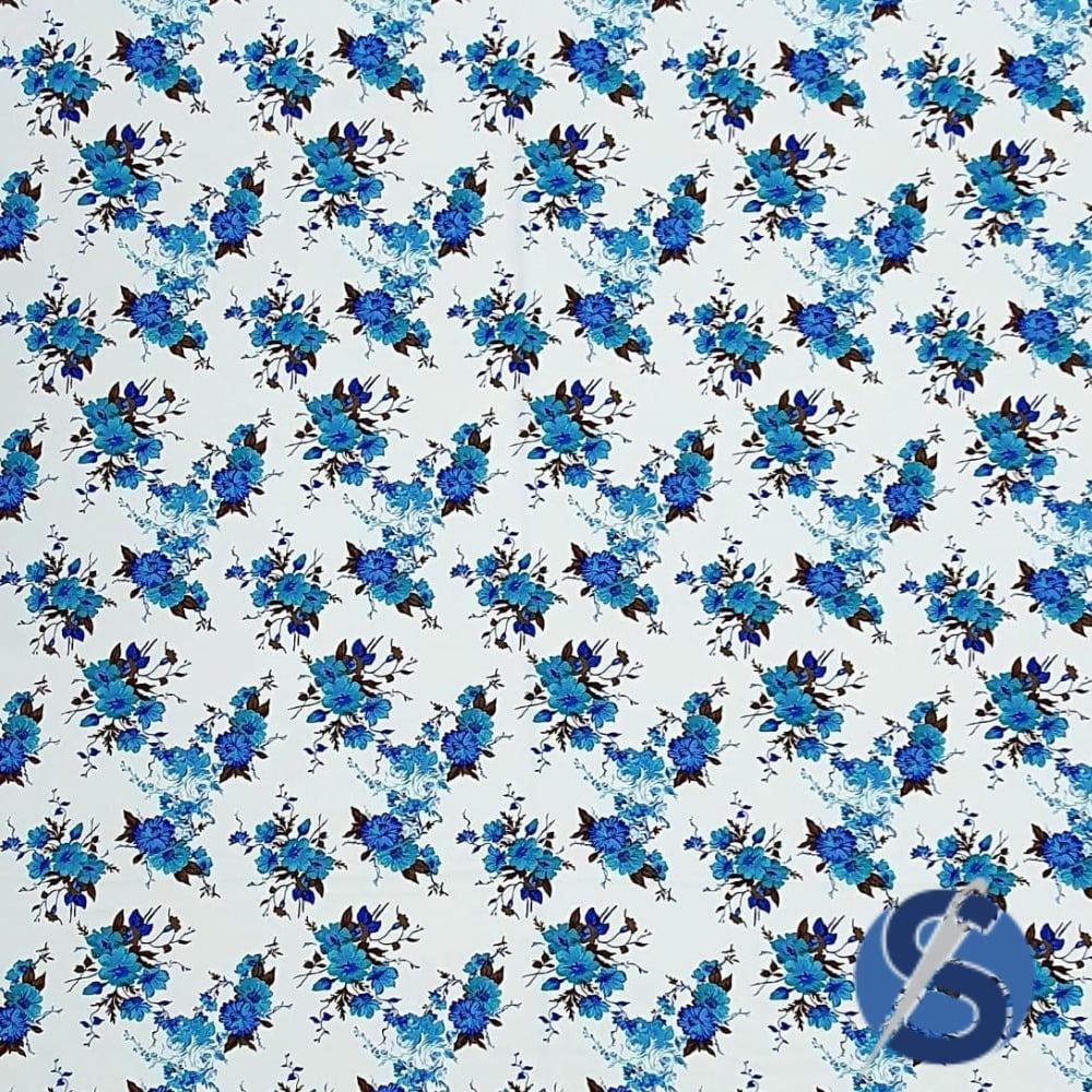 Donatelli Tecidos - Mix de azuis Nós adoramos tons de azul! Nessa sugestão,  diferentes estampas em toile de jouy, xadrez e listrado foram usadas no  estofado e nas almofadas. Até o papel