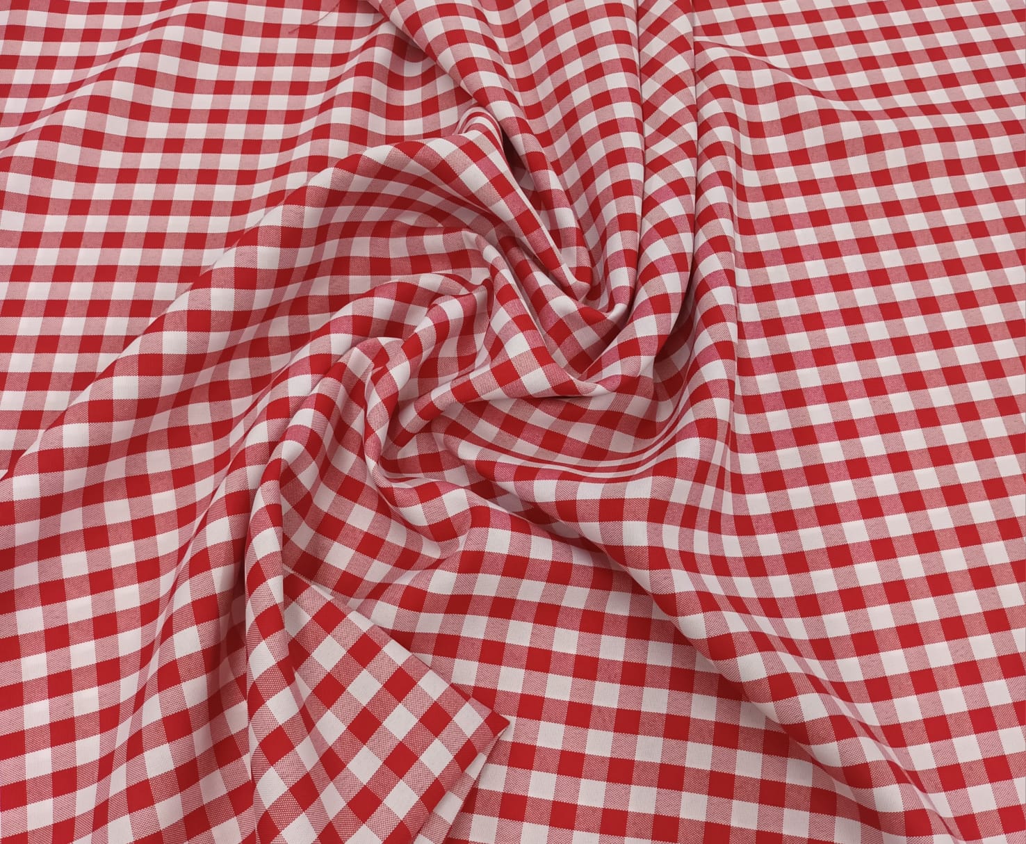 Conjunto de Cozinha Tecido Oxford e Algodão Xadrez Vermelho