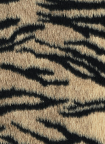 Tecido Pelúcia Pelo Baixo Estampado Tiger