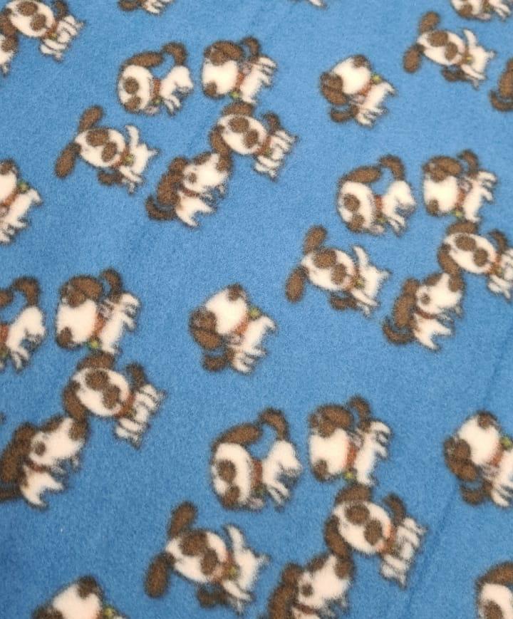 Tecido Soft  Azul Cachorro