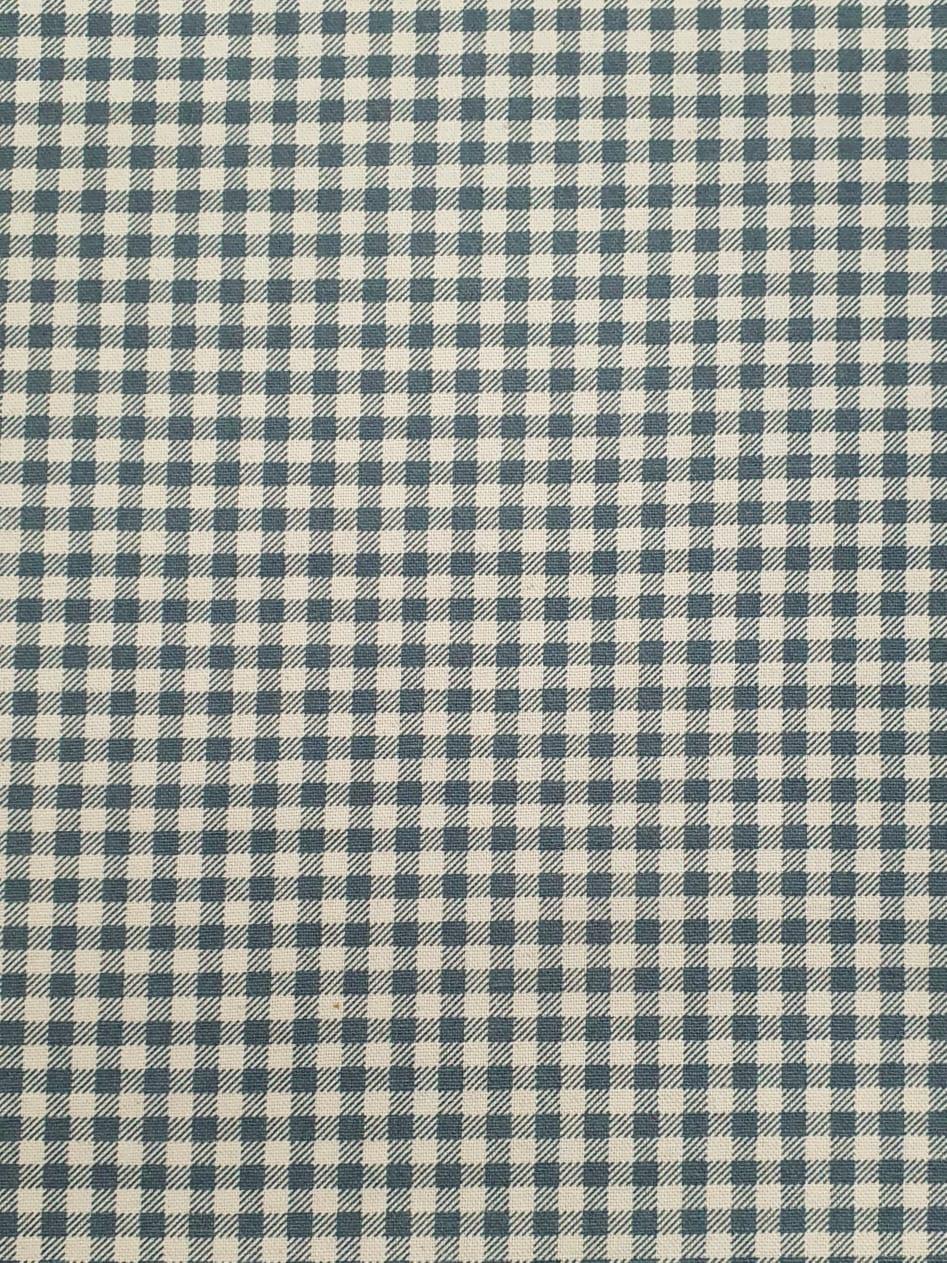 Tecido Linho Cotton Linen Cru Xadrez Azul