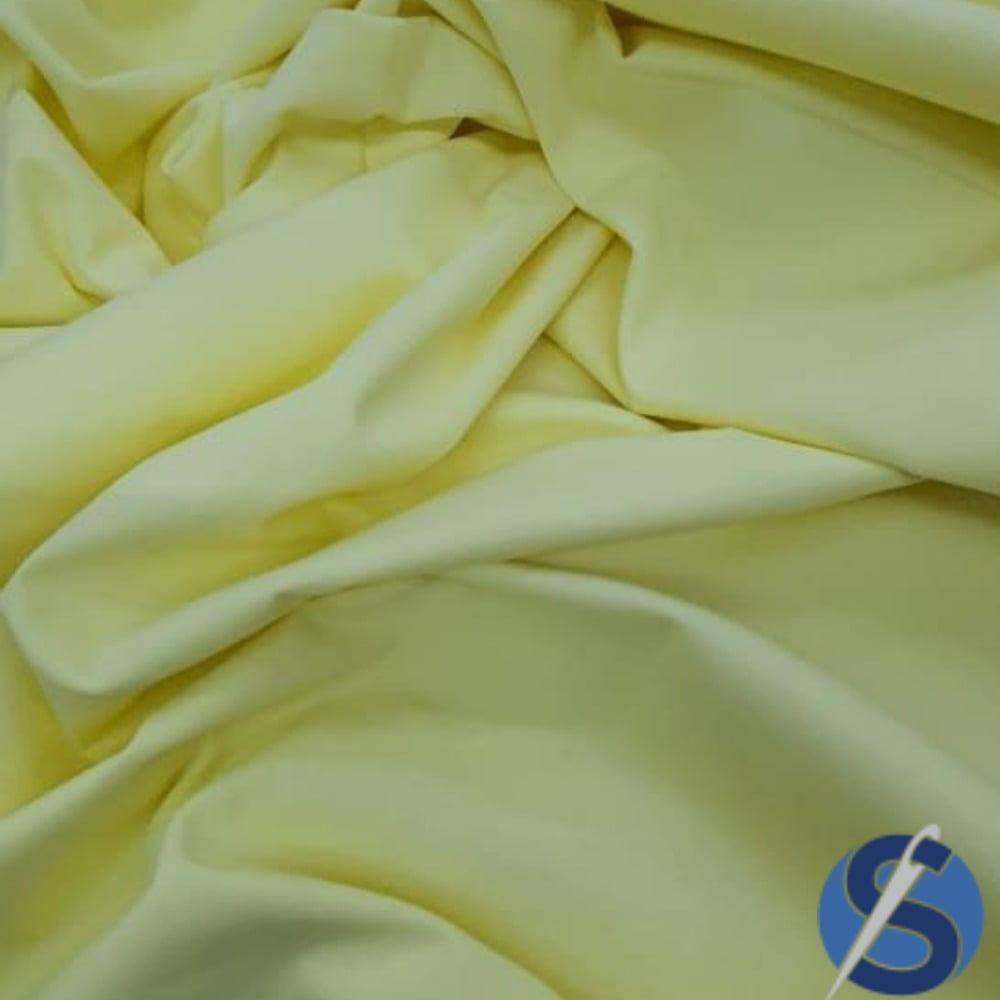 Tecido Tricoline Liso Amarelo Bebê Ref 6910