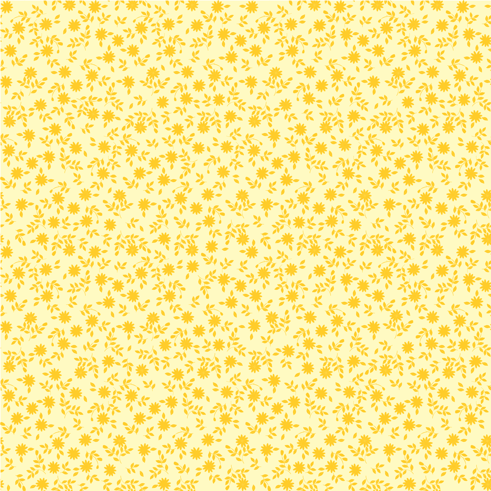 Tecido Tricoline Amarelo Florzinhas Ref:1326
