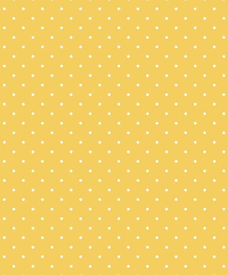 Tecido Tricoline Amarelo Mini Poá Branco Círculo