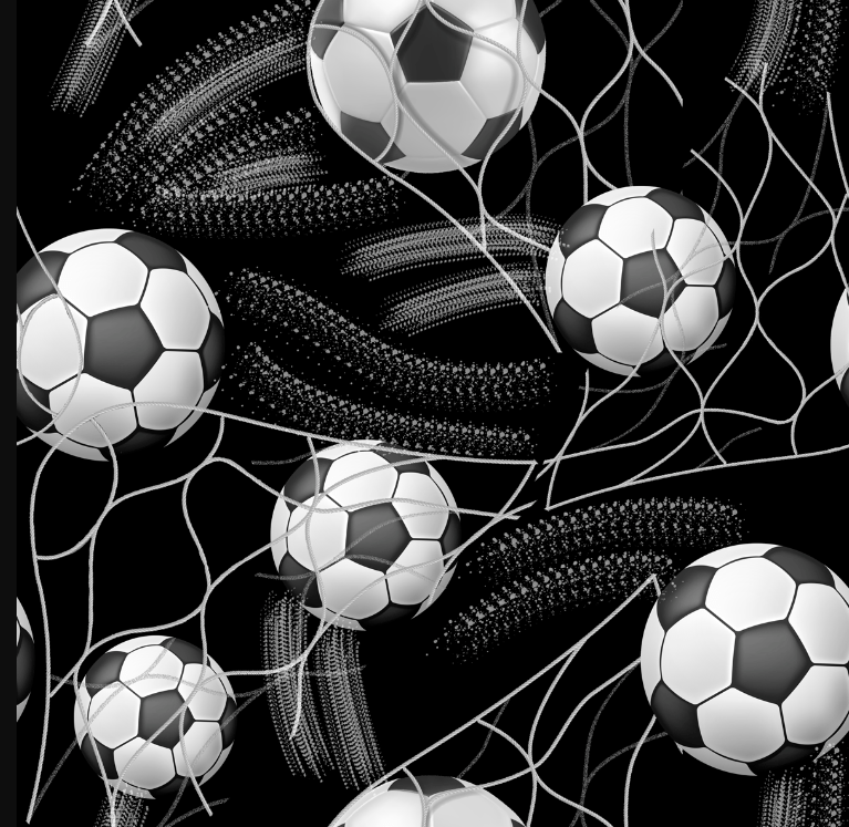 Tecido Tricoline Digital Bolas de Futebol Ref:9017