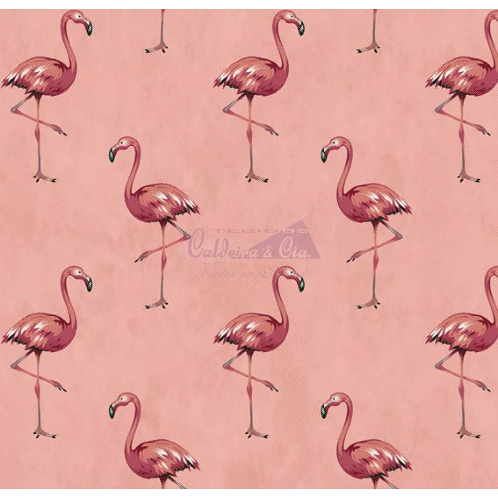 Tecido Tricoline Flamingo Salmão
