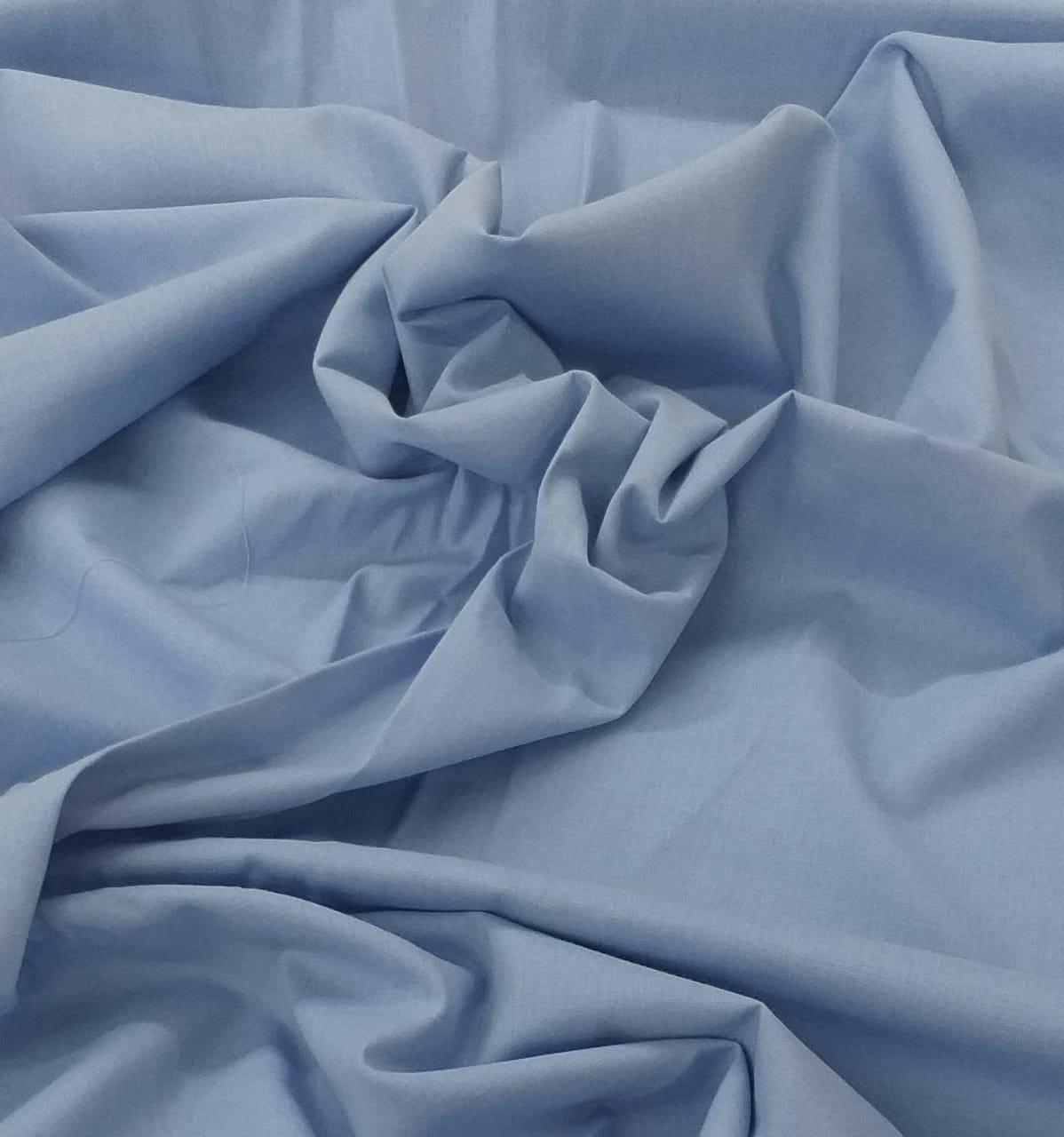 Tecido Tricoline Liso Azul Céu Ref:003