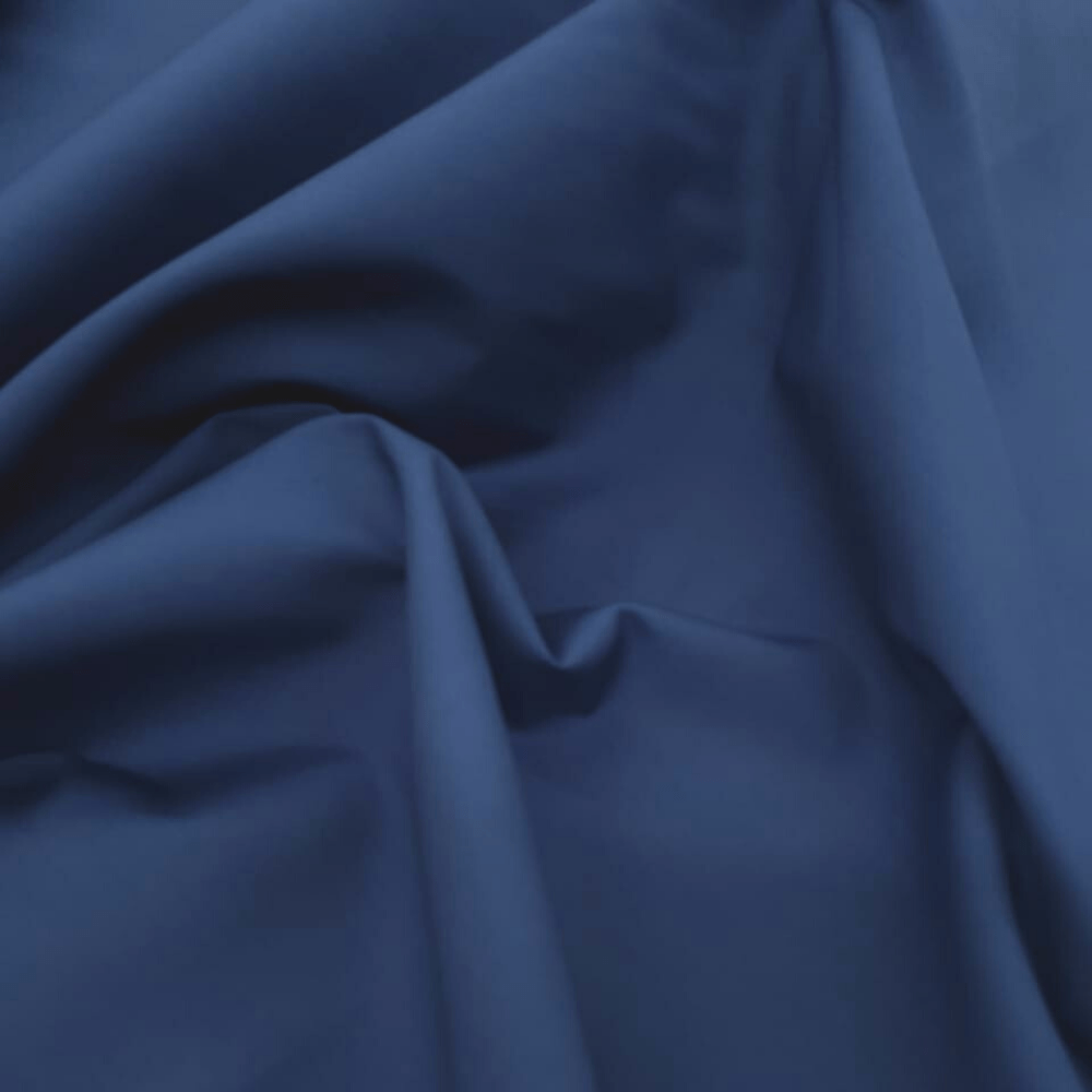 Tecido Tricoline Liso Azul Jeans Bulgatti