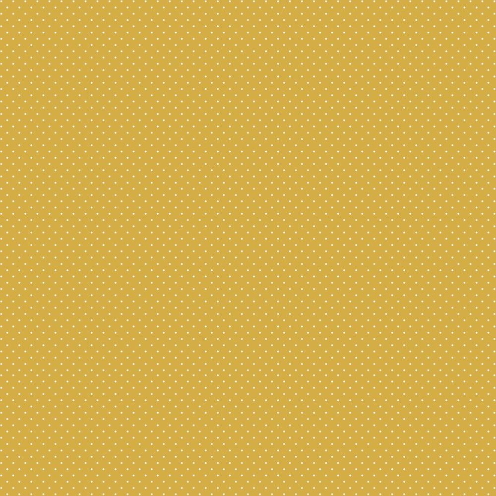 Tecido Tricoline  Mini Poá Amarelo Ref: 900302