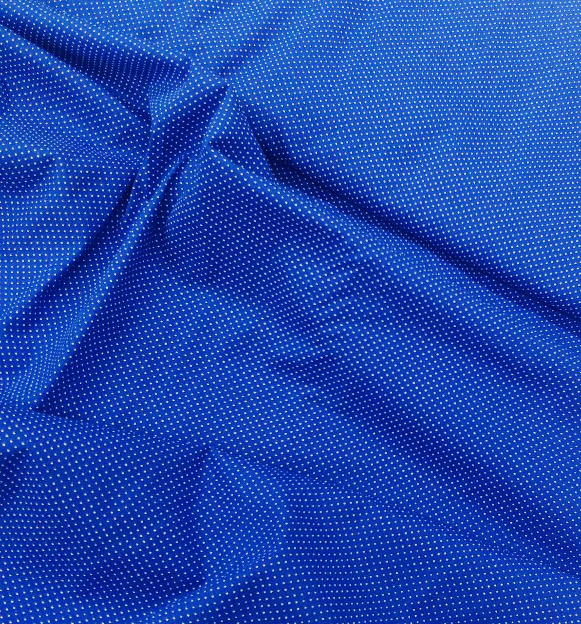 Tecido Tricoline  Mini Poá Azul Bic Ref: 900322