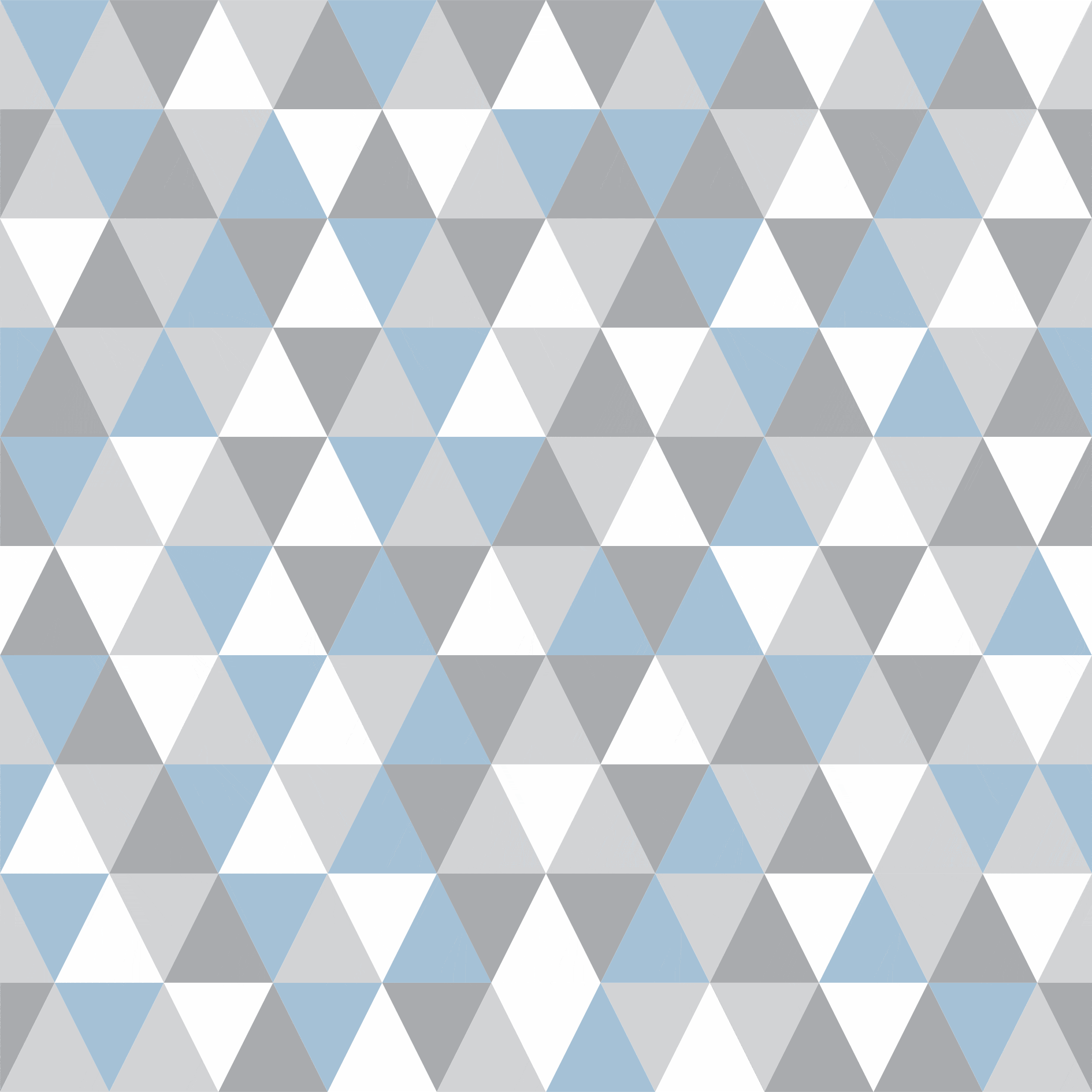 Tecido Tricoline Mini Triângulo Azul Com Cinza