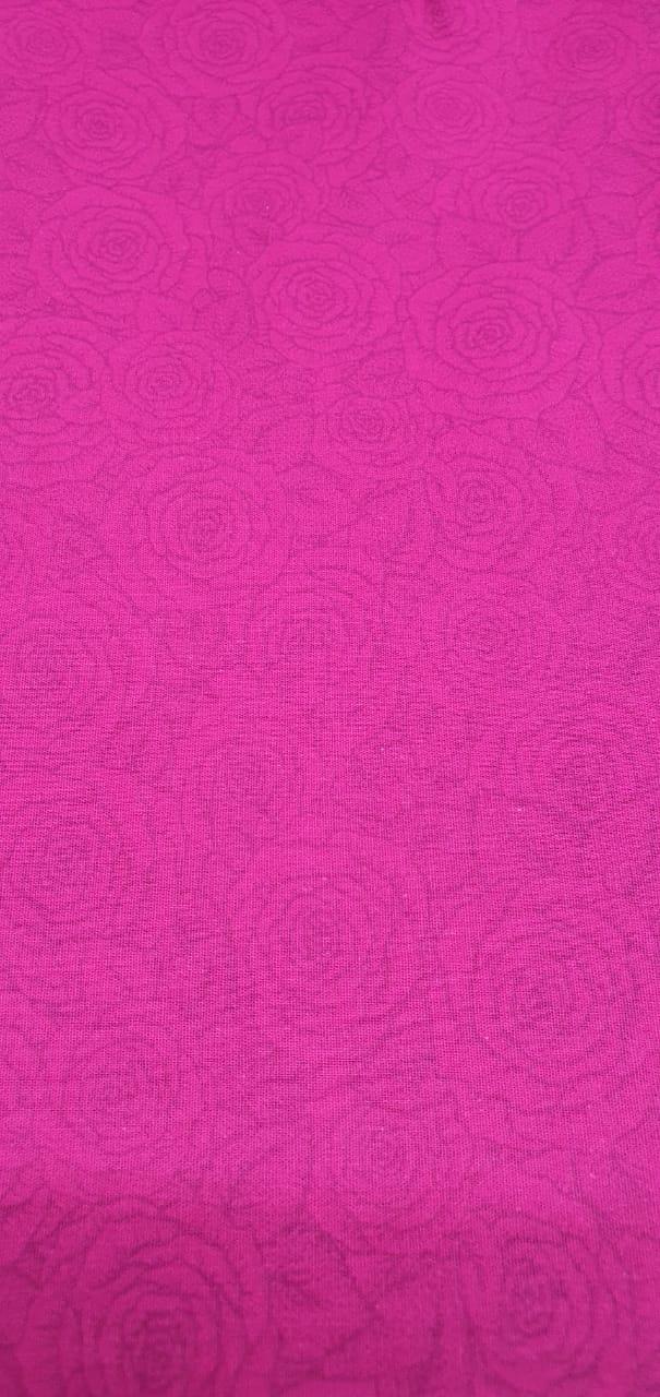 Tecido Tricoline Pink Rosas
